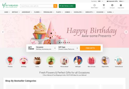 
                            4. Ferns N Petals: Flower Delivery Online | India's No.1 Florist