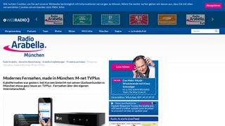 
                            12. Fernsehen, made in München: M-net TVPlus - Radio Arabella
