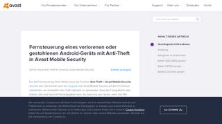 
                            2. Fernsteuerung eines verlorenen oder gestohlenen ... - Avast Support