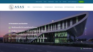 
                            5. Fernstudium: Berufsbegleitend online studieren ∞ ASAS GmbH