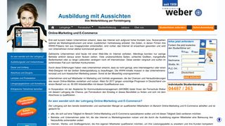 
                            11. Fernstudium Online-Marketing und E-Commerce ... - Fernschule Weber