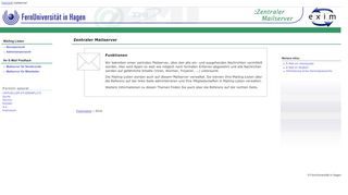 
                            3. FernUniversität Hagen: Zentraler Mailserver