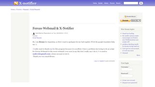 
                            12. Ferozo Webmail & X-Notifier | X-notifier