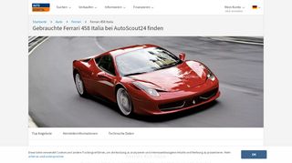 
                            7. Ferrari 458 Italia gebraucht kaufen bei AutoScout24