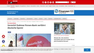 
                            10. Ferratum-Bank: Finger weg von Tagesgeld, Festgeld und Anleihe ...