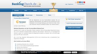 
                            12. Ferratum Bank MasterCard - BankingCheck.de