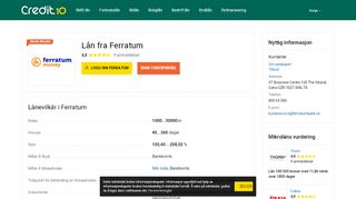 
                            4. Ferratum Lån ® Logg inn på min side ᐈ Få lån opp til 30000 kr | Credit ...