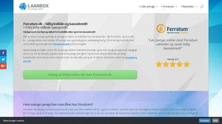 
                            13. Ferratum.dk - Lån penge hurtigt og billigt + kassekredit - LaanBox.com
