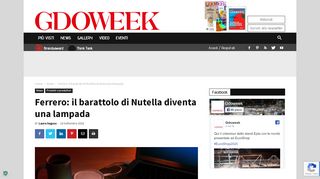 
                            7. Ferrero: il barattolo di Nutella diventa una lampada | Gdoweek