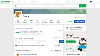 
                            7. Ferrero Jobs in Luxembourg | Glassdoor