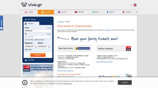 
                            2. Ferry Tickets. Book cheap tickets online to all the Greek islands! | Viva.gr