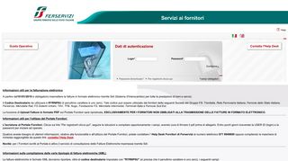 
                            10. Ferservizi - Servizi ai Fornitori - Login