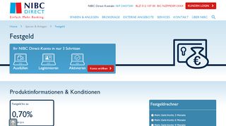 
                            3. Festgeld - kostenloses Festgeldkonto mit attraktiven Zinsen | NIBC Direct