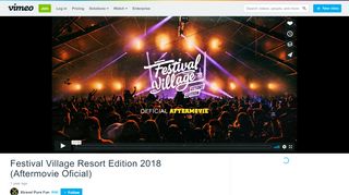 
                            11. Festival Village Resort Edition 2018 (Aftermovie Oficial) on Vimeo