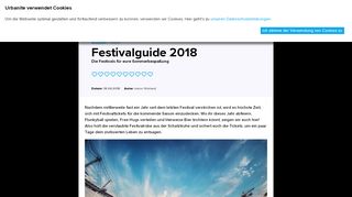 
                            7. Festivalguide 2018, | urbanite.net