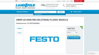 
                            5. Festo DMSP-20-400N-RM-CM (578848) FLUIDIC MUSCLE (OT ...