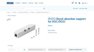 
                            10. FESTO Shock absorber support for DGC/DGCI | ERIKS shop BE