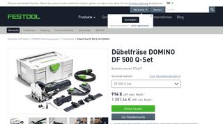 
                            13. Festool Dübelfräse DF 500 Q-Set DOMINO online