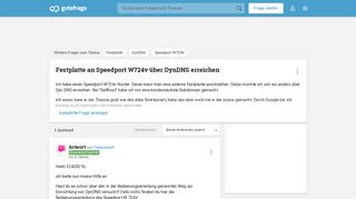 
                            12. Festplatte an Speedport W724v über DynDNS erreichen - Gutefrage