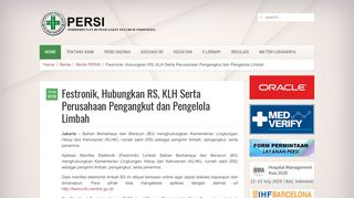 
                            6. Festronik, Hubungkan RS, KLH Serta Perusahaan Pengangkut dan ...