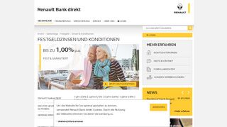 
                            2. Festsgeldzinsen und Konditionen der Renault Bank direkt