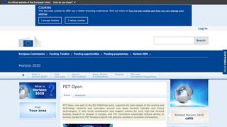 
                            6. FET Open | Horizon 2020 - European Commission