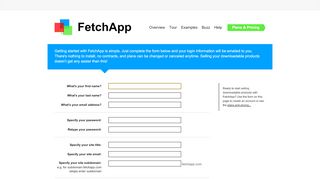 
                            2. FetchApp — Create your FetchApp account in 30 seconds!