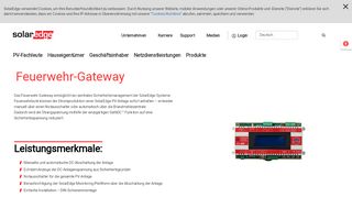 
                            5. Feuerwehr-Gateway | SolarEdge | Ein weltweit führendes ...