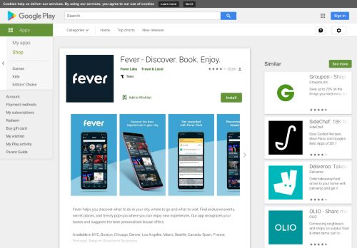 
                            5. Fever - Discover. Book. Enjoy. - Apps on Google Play