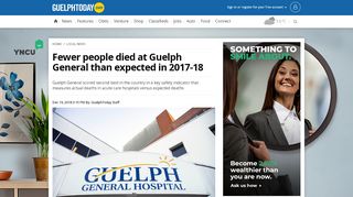 
                            10. Fewer people died at Guelph General than expected in 2017-18 ...