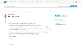 
                            7. FF login issue - archive SAP