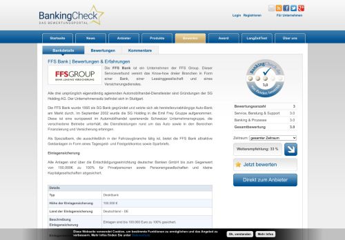 
                            9. FFS Bank | BankingCheck.de