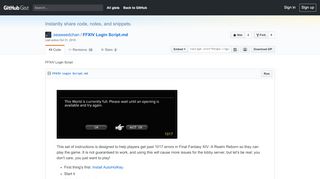 
                            12. FFXIV Login Script · GitHub