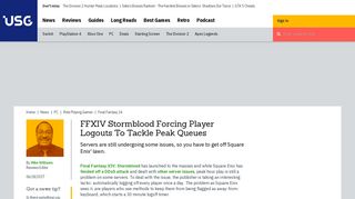 
                            6. FFXIV Stormblood Forcing Player Logouts To Tackle Peak Queues ...