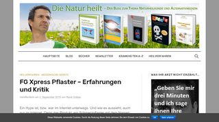 
                            10. FG Xpress Pflaster - Erfahrungen und Kritik - Naturheilt.com