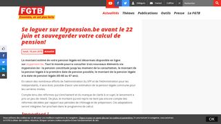 
                            13. FGTB || Se loguer sur Mypension.be avant le 22 juin et sauvegarder ...