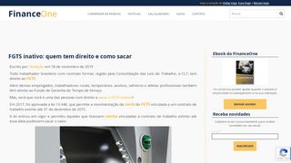 
                            5. FGTS inativo: quem tem direito e como sacar | FinanceOne