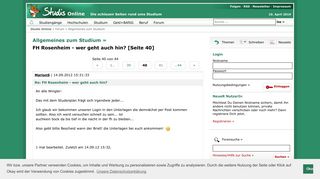 
                            11. FH Rosenheim - wer geht auch hin? [Seite 40] - Forum - Studis Online