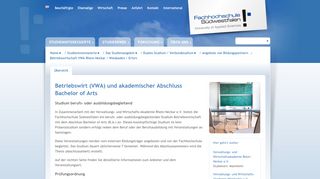
                            13. FH-SWF Betriebswirtschaft VWA Rhein-Neckar / Wiesbaden / Erfurt