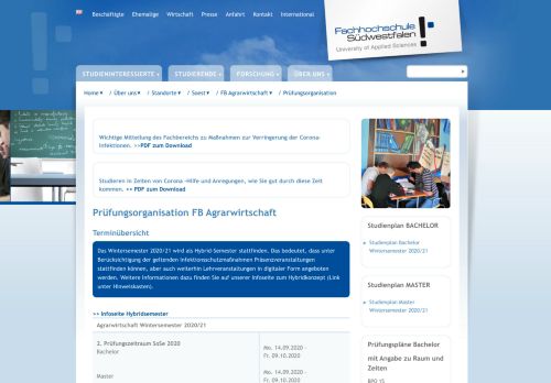 
                            2. FH-SWF Prüfungsorganisation - Fachhochschule Südwestfalen