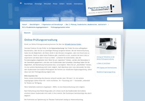 
                            8. FH-SWF Prüfungsorganisation online