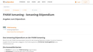 
                            5. FHAM Ismaning - Ismaning-Stipendium | myStipendium