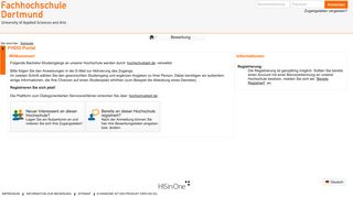 
                            4. FHDO Portal - Studienplatzportal der Fachhochschule Dortmund