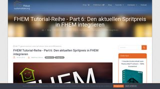 
                            10. FHEM Tutorial-Reihe - Part 6: Den aktuellen Spritpreis in FHEM ...