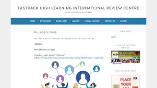 
                            6. FHL LOGIN PAGE - FHL INTERNATIONAL REVIEW CENTRE