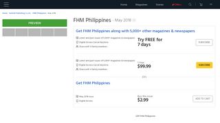 
                            9. FHM Philippines Magazine - Get your Digital Subscription