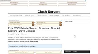 
                            5. FHX COC Private Server | Download Now All Servers | 2019 Updated