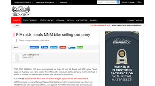 
                            9. FIA raids, seals MNM bike selling company - The Nation
