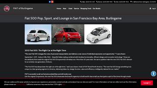
                            8. FIAT 500 Pop, Sport, Lounge - FIAT of Burlingame