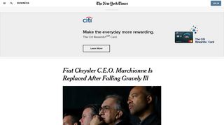 
                            9. Fiat Chrysler C.E.O. Marchionne Is Replaced After Falling Gravely Ill ...